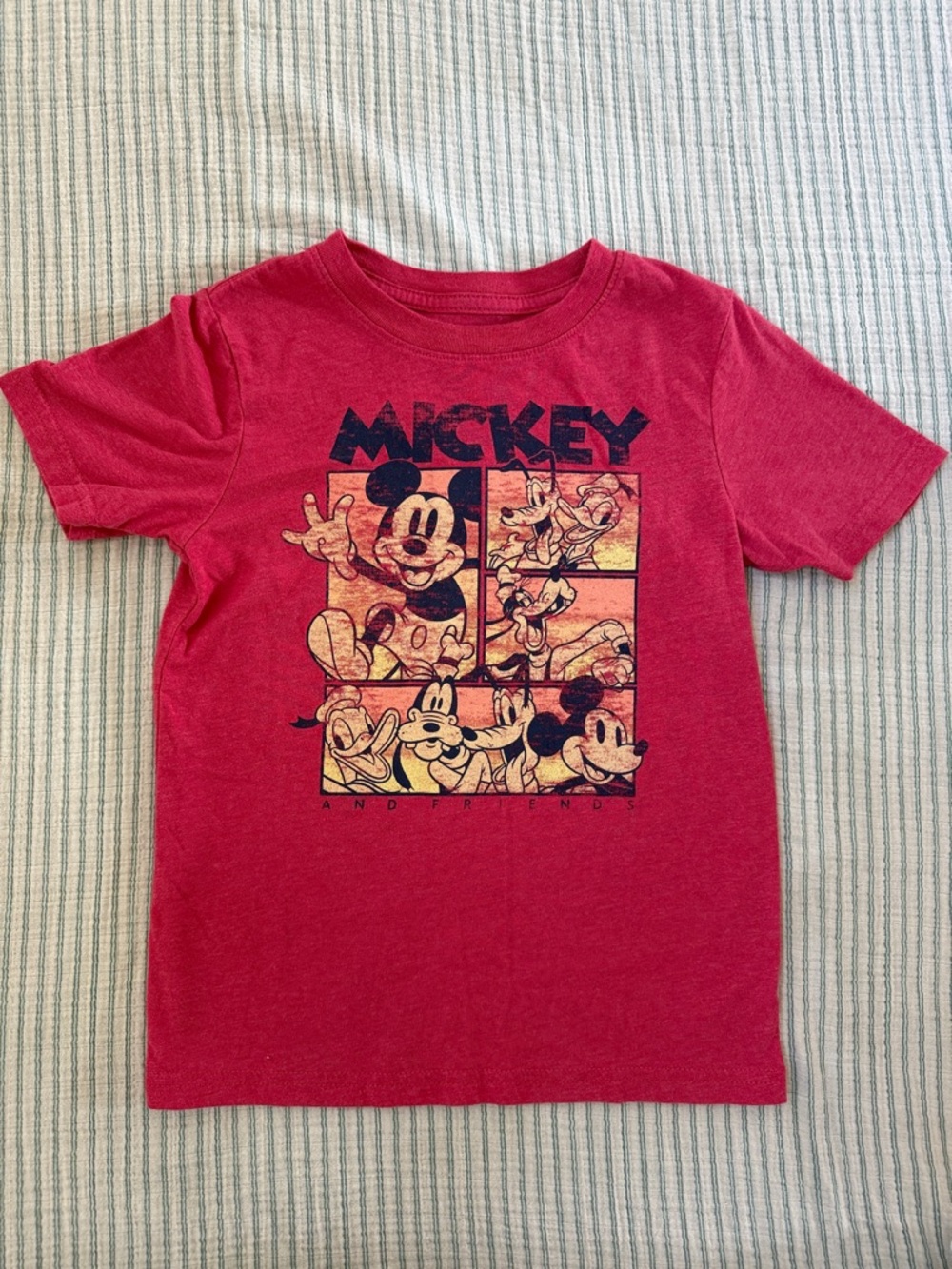 Disney Red Mickey and Friends Vintage Style Graphic Tee